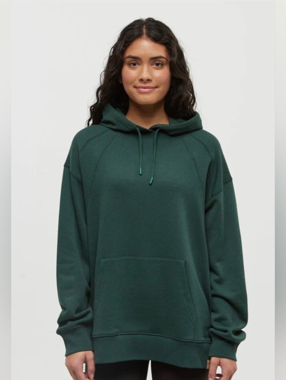 Tentree Bluffs Hoodie in forest pine green, size S
